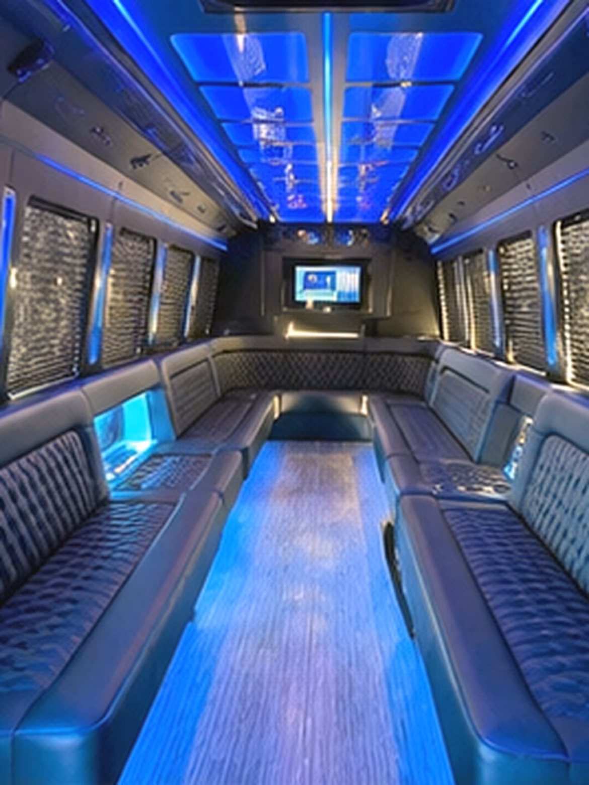 brick wedding party bus rental