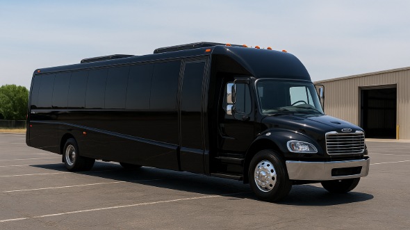 Exterior of Charter Bus Company Berkeley's 28 Passenger Mini bus in Berkeley