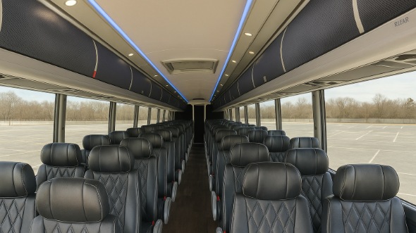 Interior of Charter Bus Company Howell's 54 Passenger Charter Bus in Howell