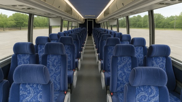 Interior of Charter Bus Company Howell's 56 Passenger Charter Bus in Howell