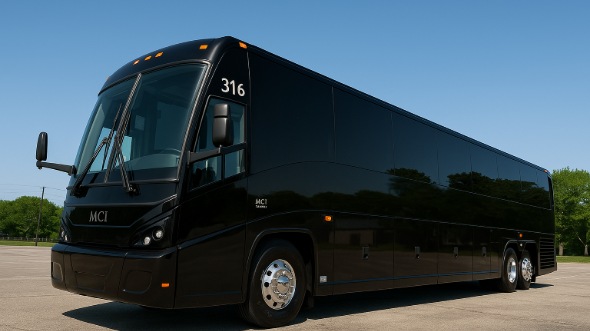 Exterior of Charter Bus Company Marlboro's 56 Passenger Charter Bus in Marlboro