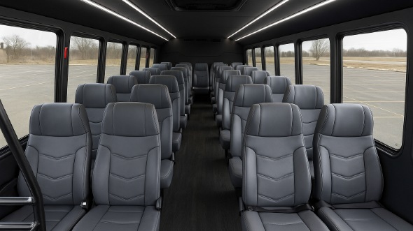 brick 18 passenger minibus inside