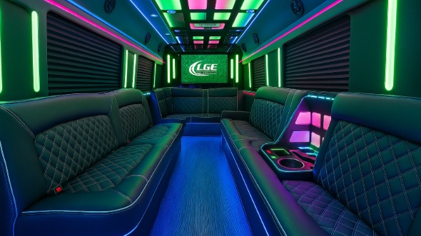 brick party bus rental inside