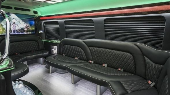 brick sprinter limo rental inside