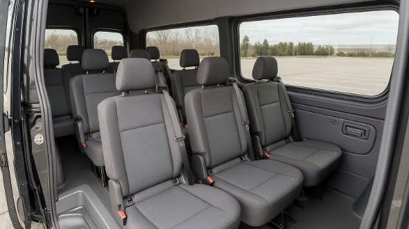 brick sprinter van with driver inside