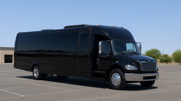 Exterior of Charter Bus Company Howell's Party Bus in Howell